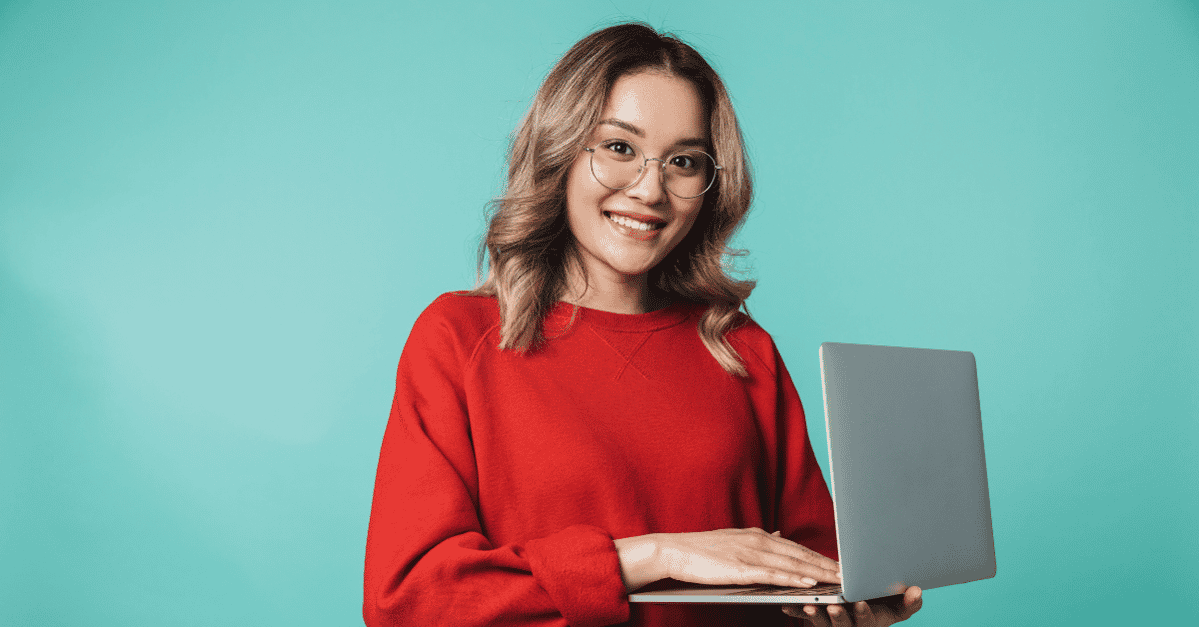 woman with laptop