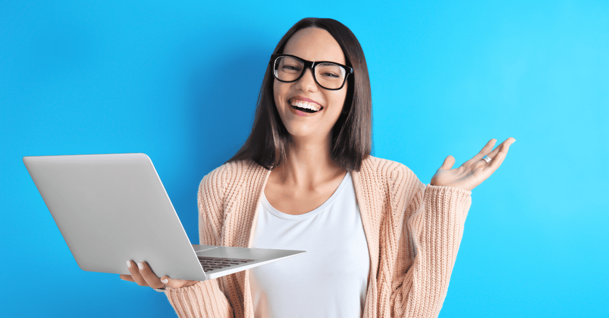 woman with laptop