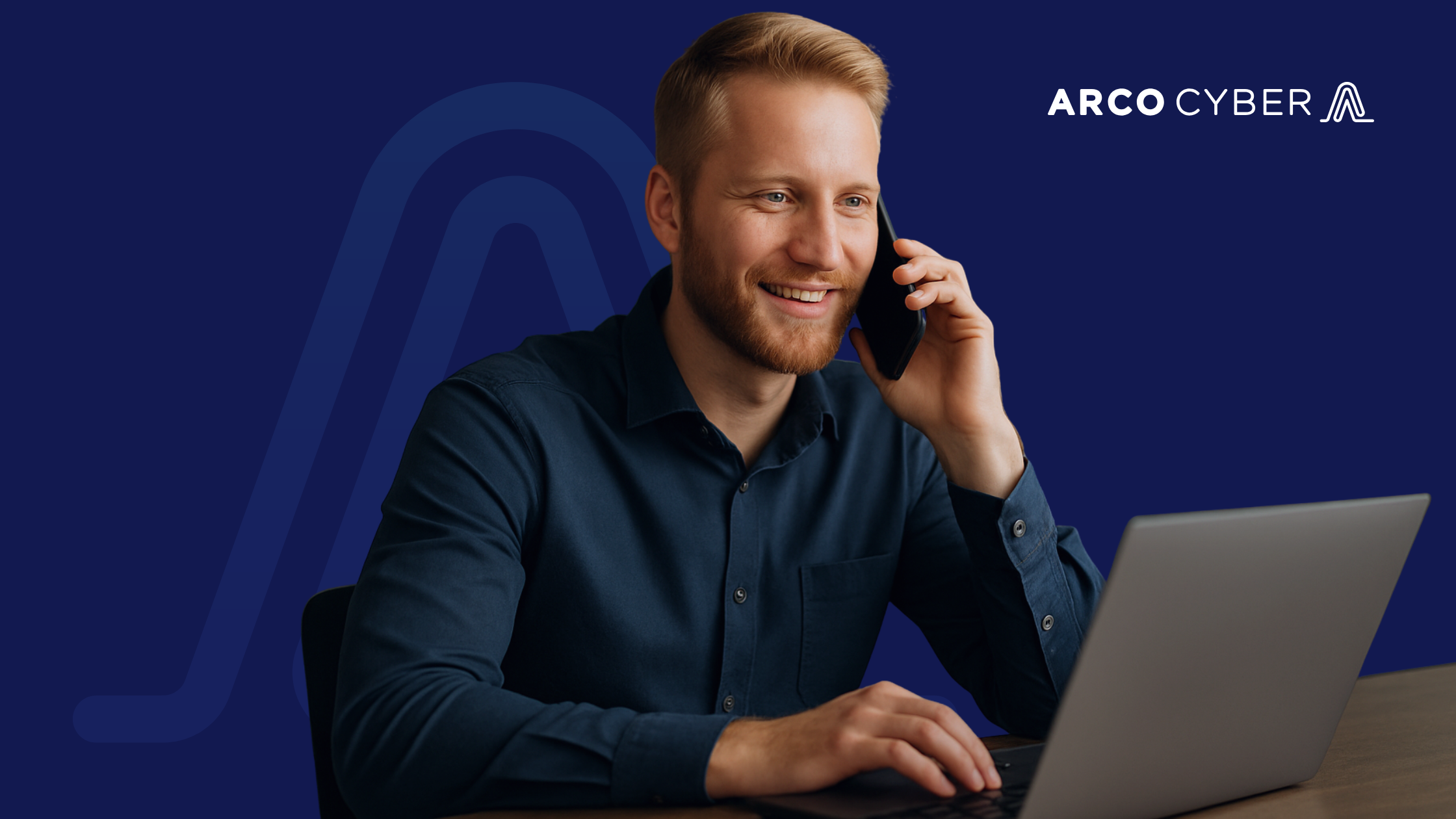 a man on the phone works at an MSP